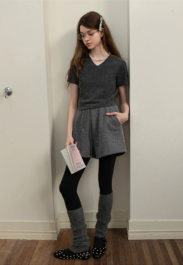 Women’s Knit Top and Cardigan Sweater Set