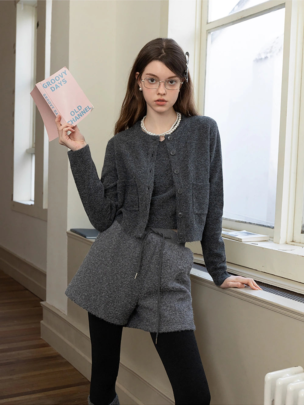 Women’s Knit Top and Cardigan Sweater Set