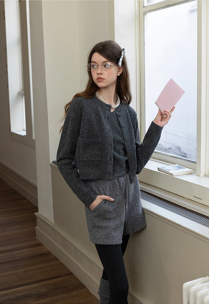 Women’s Knit Top and Cardigan Sweater Set