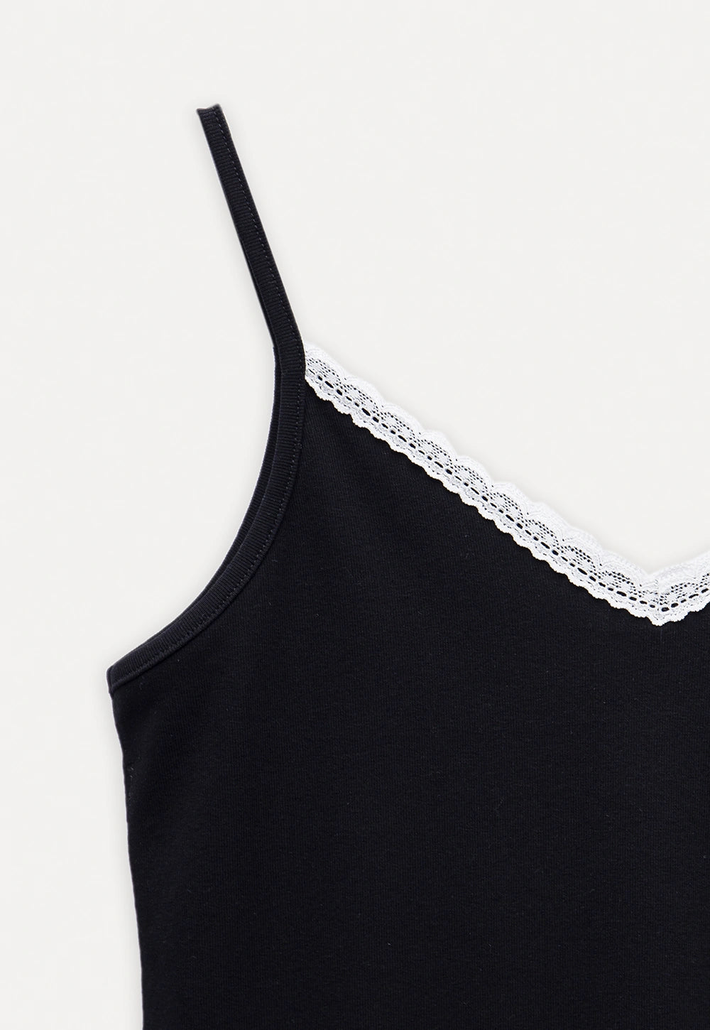 Lace Trim Layered Hem Cami Top