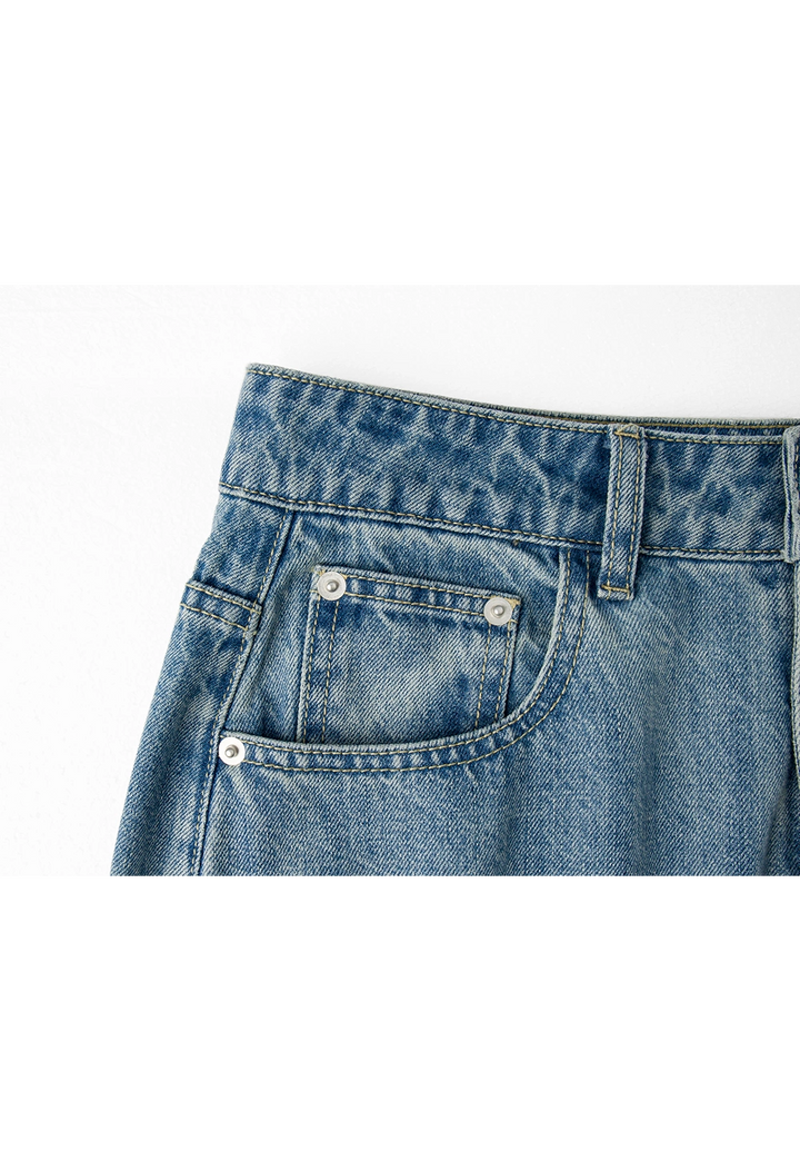 Jeans Denim Kaki Lebar Wanita