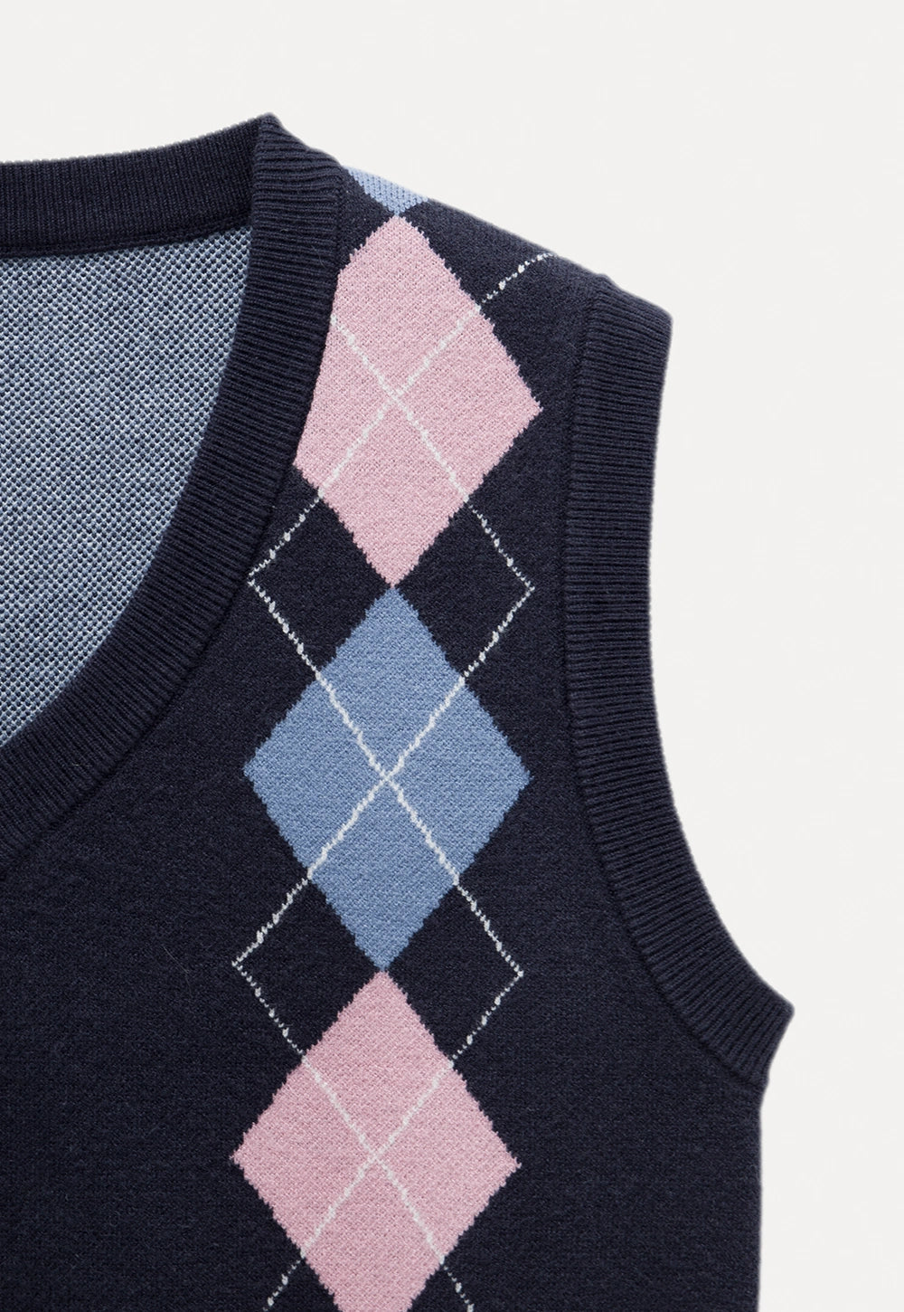 Women's Argyle Knit Sweater Vest