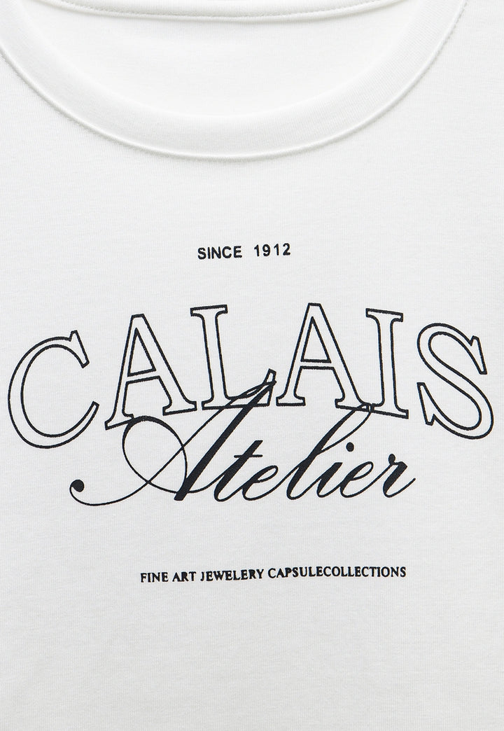 Women's Printed White T-Shirt
