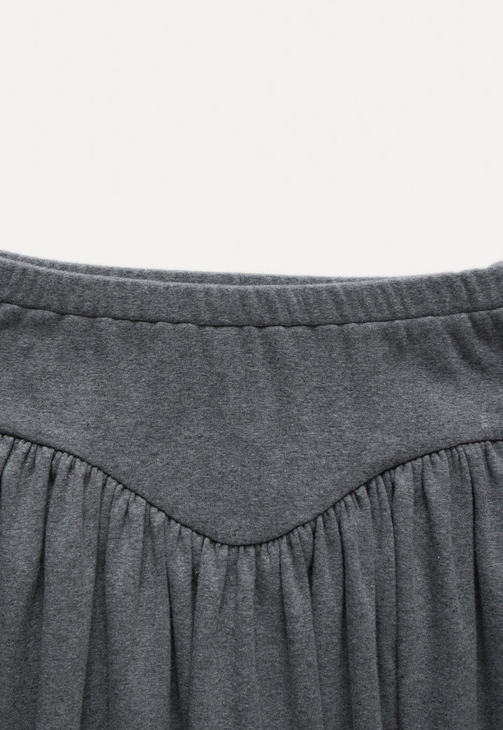 Women's Long Sleeve Shirt and High Waisted Pleated Maxi Skirt Set