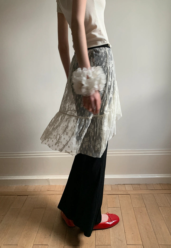 Women’s Lace Skirted Flare Pants