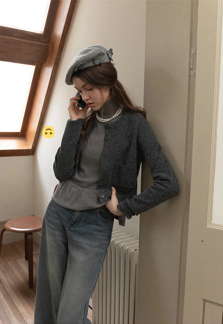 Women’s Knit Top and Cardigan Sweater Set