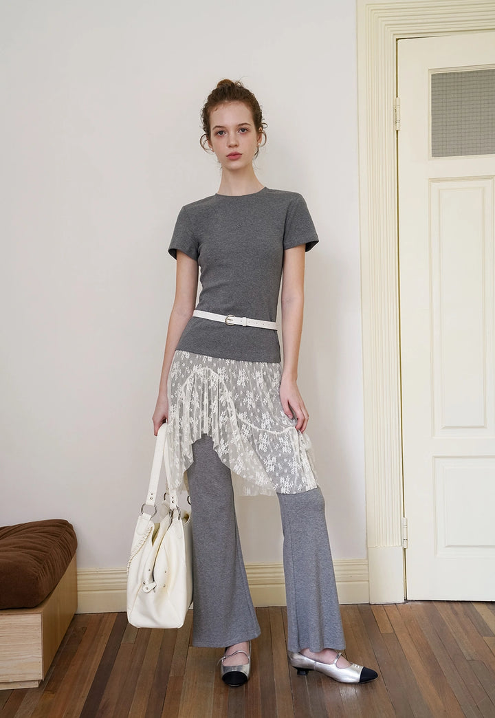 Women’s Lace Skirted Flare Pants
