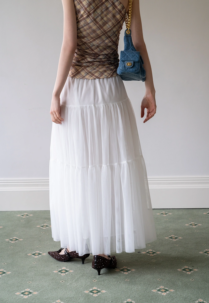 Women’s Tiered Tulle Midi Skirt