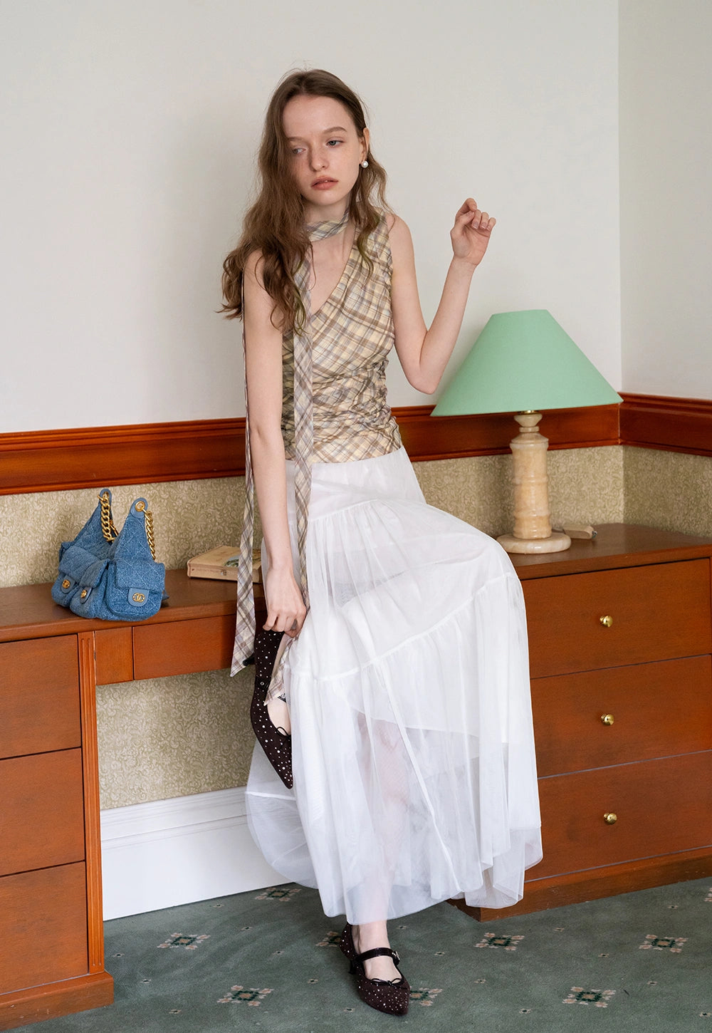 Women’s Tiered Tulle Midi Skirt