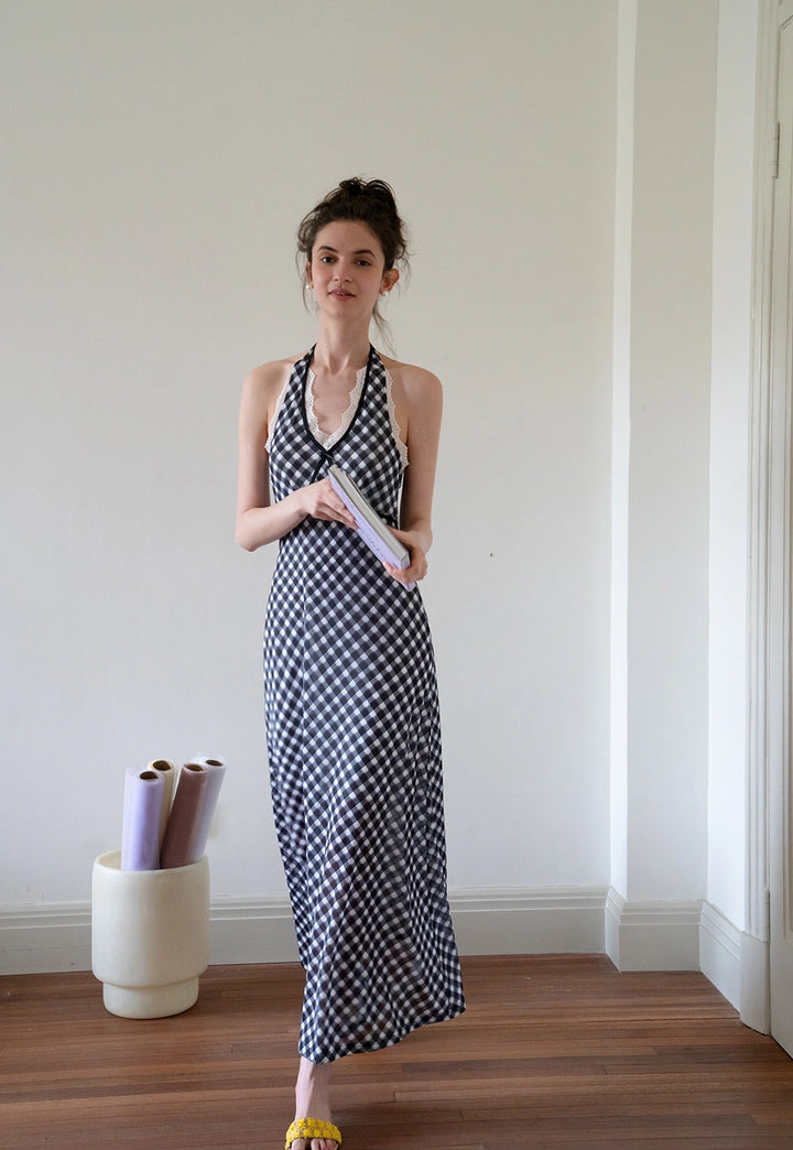 Halter Neck Midi Dress