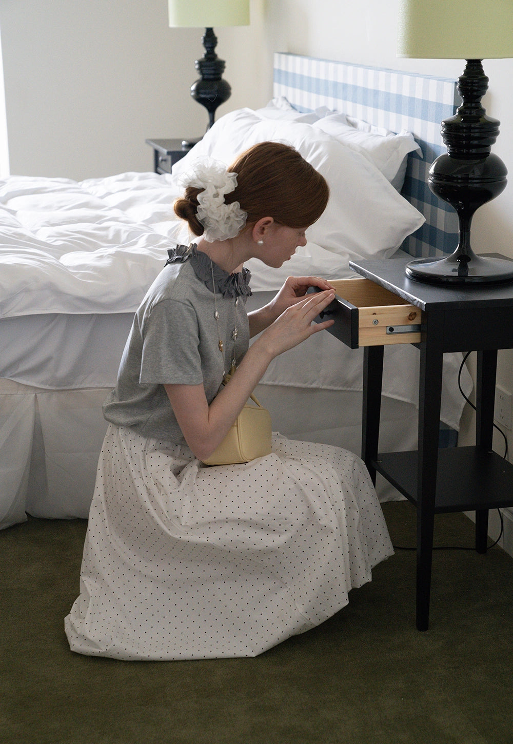 Ruffle Trim Off-Shoulder Tee