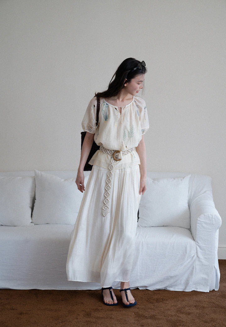 Embroidered Peasant Blouse
