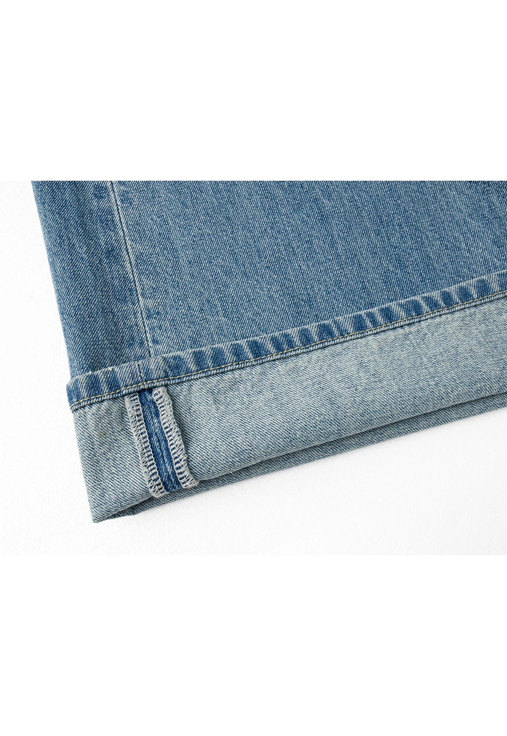 Jeans Denim Kaki Lebar Wanita
