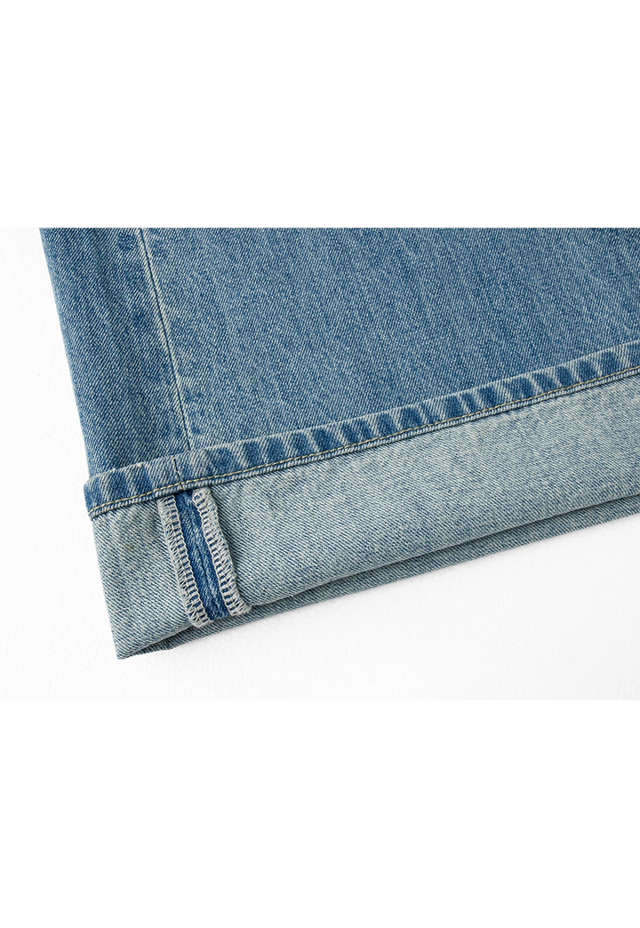 Jeans Denim Kaki Lebar Wanita