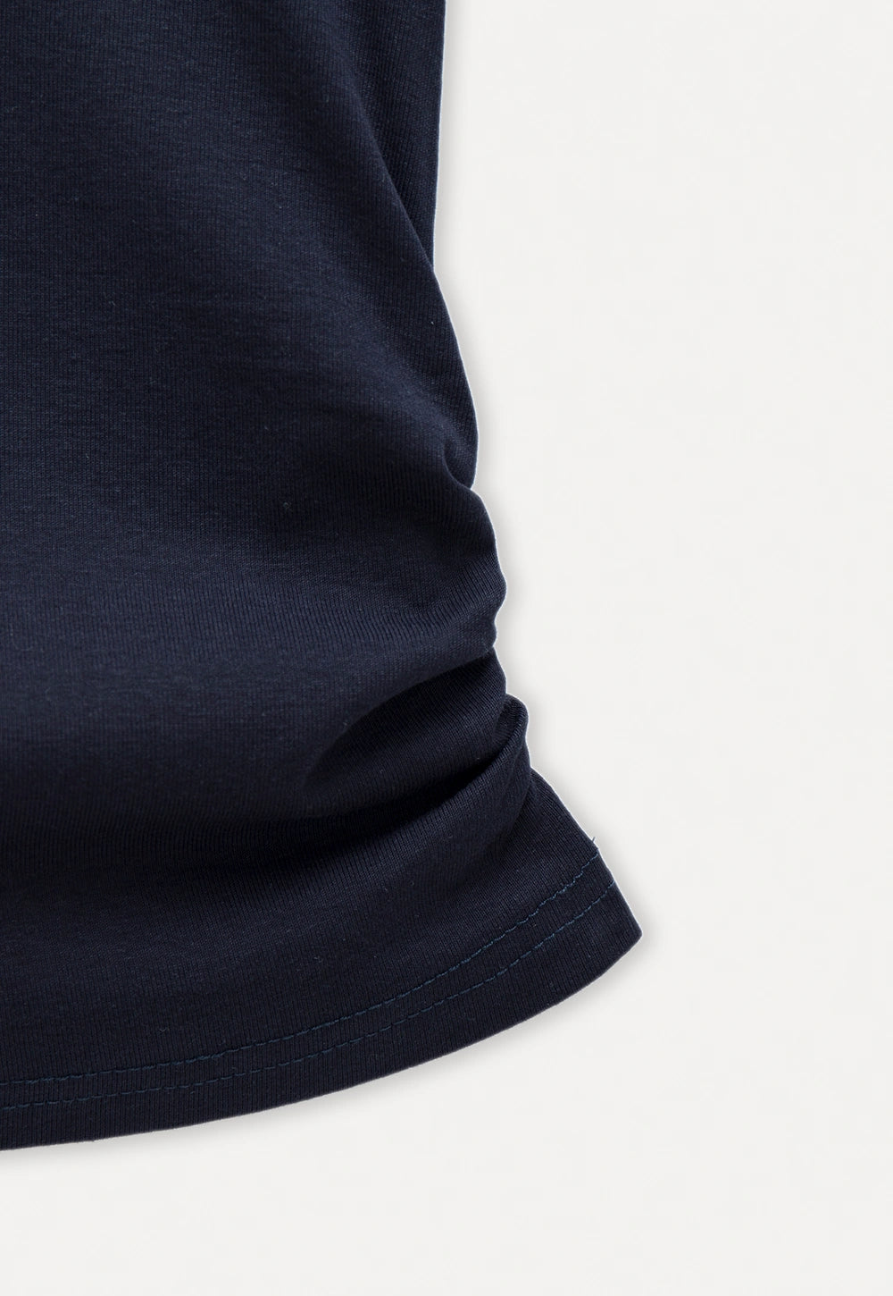 Collared Ruched Polo Top