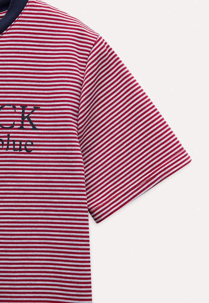 Women's Striped Vintage Print T-Shirt