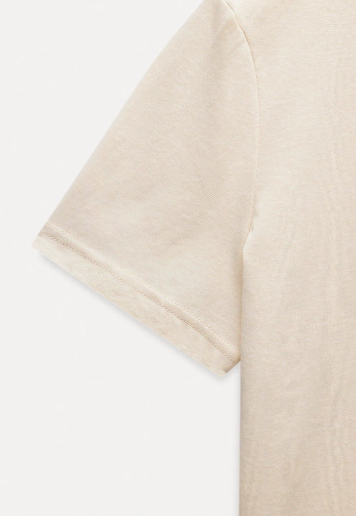 Cotton Tee with Crochet Pocket Detail