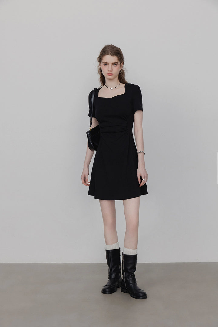 Women's Square Neck A Line Short Dress