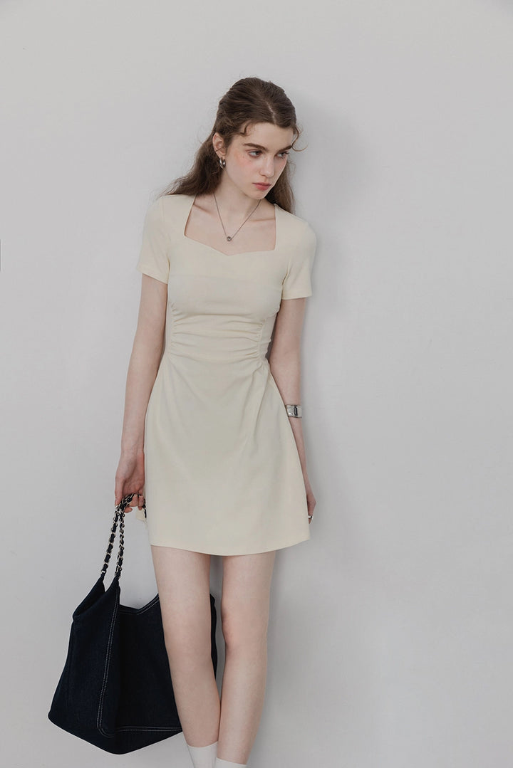 Women's Square Neck A Line Short Dress