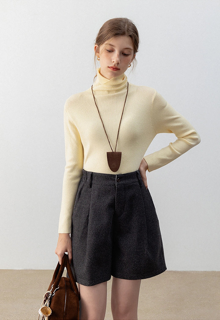 Women's Turtleneck Base Layer Knit Top