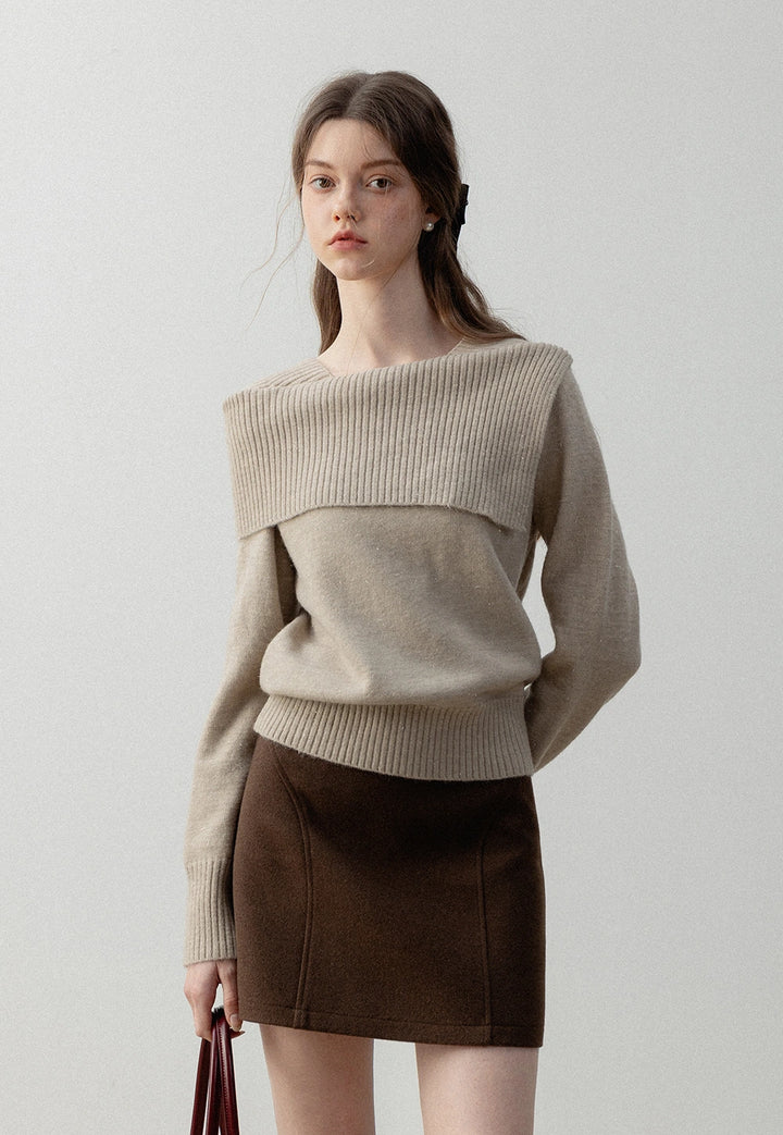 Women's Asymmetrical Knit Sweater