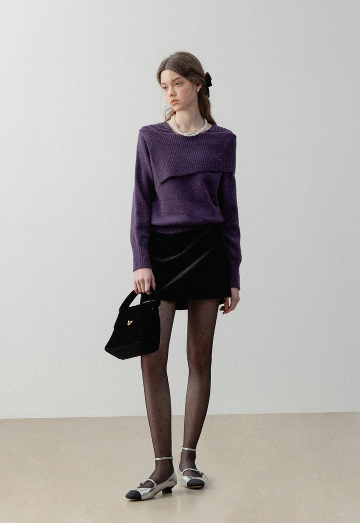 Women's Asymmetrical Knit Sweater