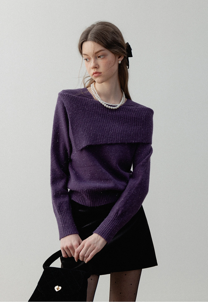 Women's Asymmetrical Knit Sweater
