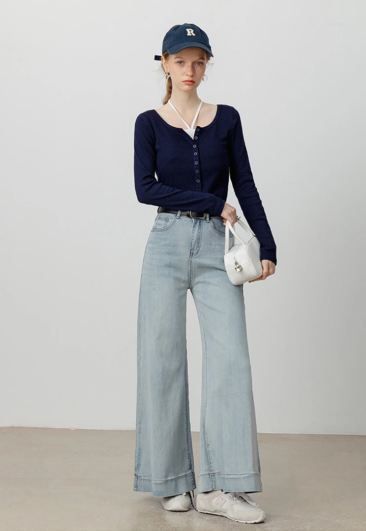 Women's Button-Up Ribbed Long Sleeve & Strappy Knit Tank Top Set