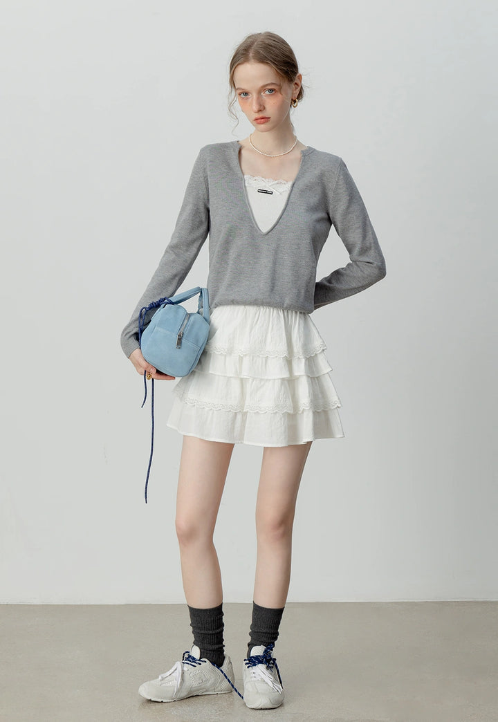 Women's Layered V-Neck Sweater