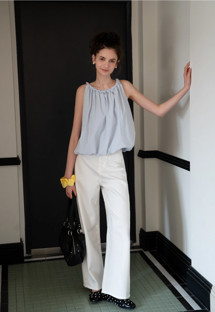 Braided Strap Bubble Top