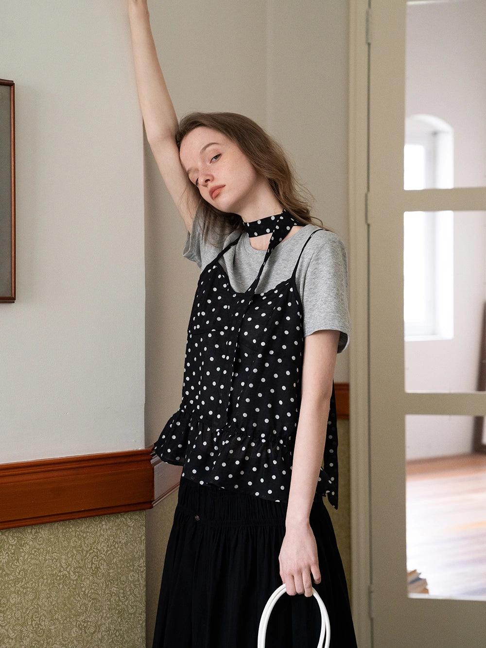 Women’s Polka Dot Layered T-Shirt