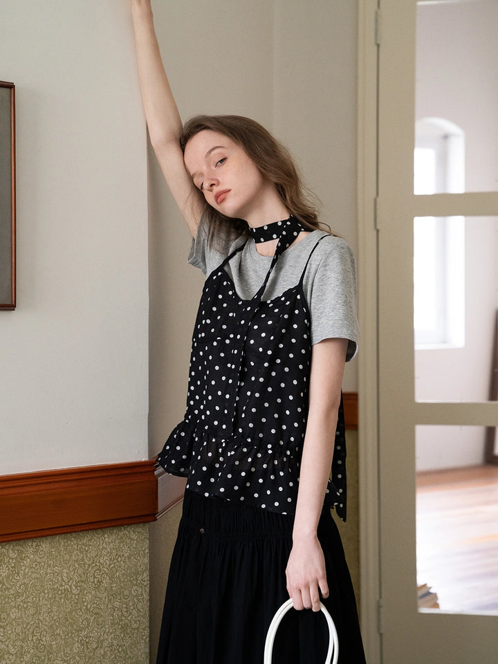 Women’s Polka Dot Layered T-Shirt