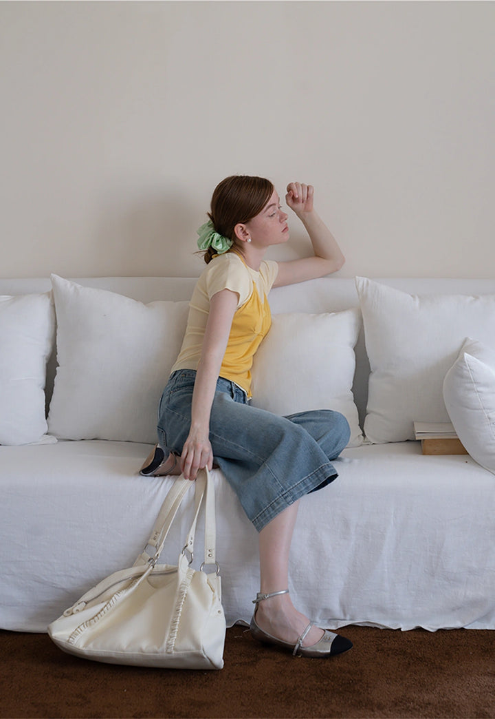 Layered Lace Trim Tee