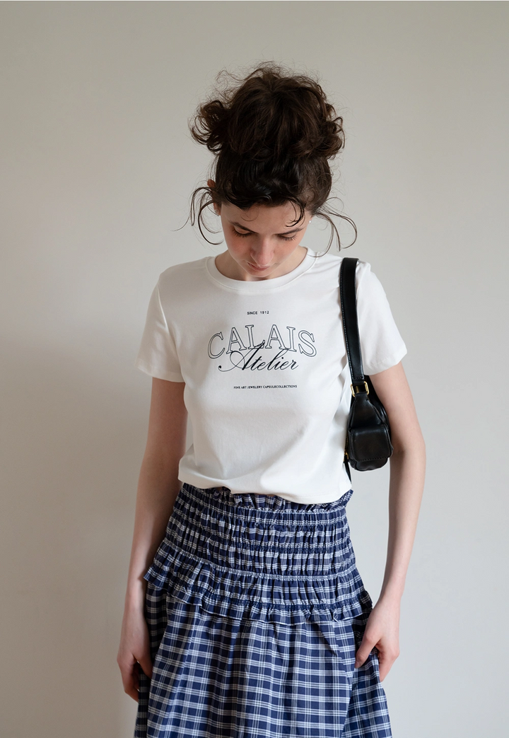 Women's Printed White T-Shirt