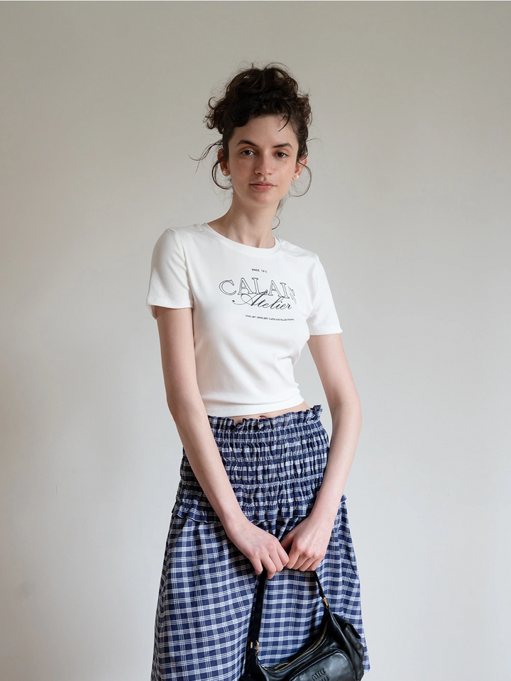 Women's Printed White T-Shirt