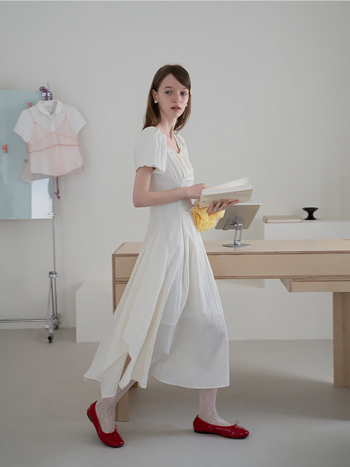 Romantic Puff Sleeve Maxi Dress