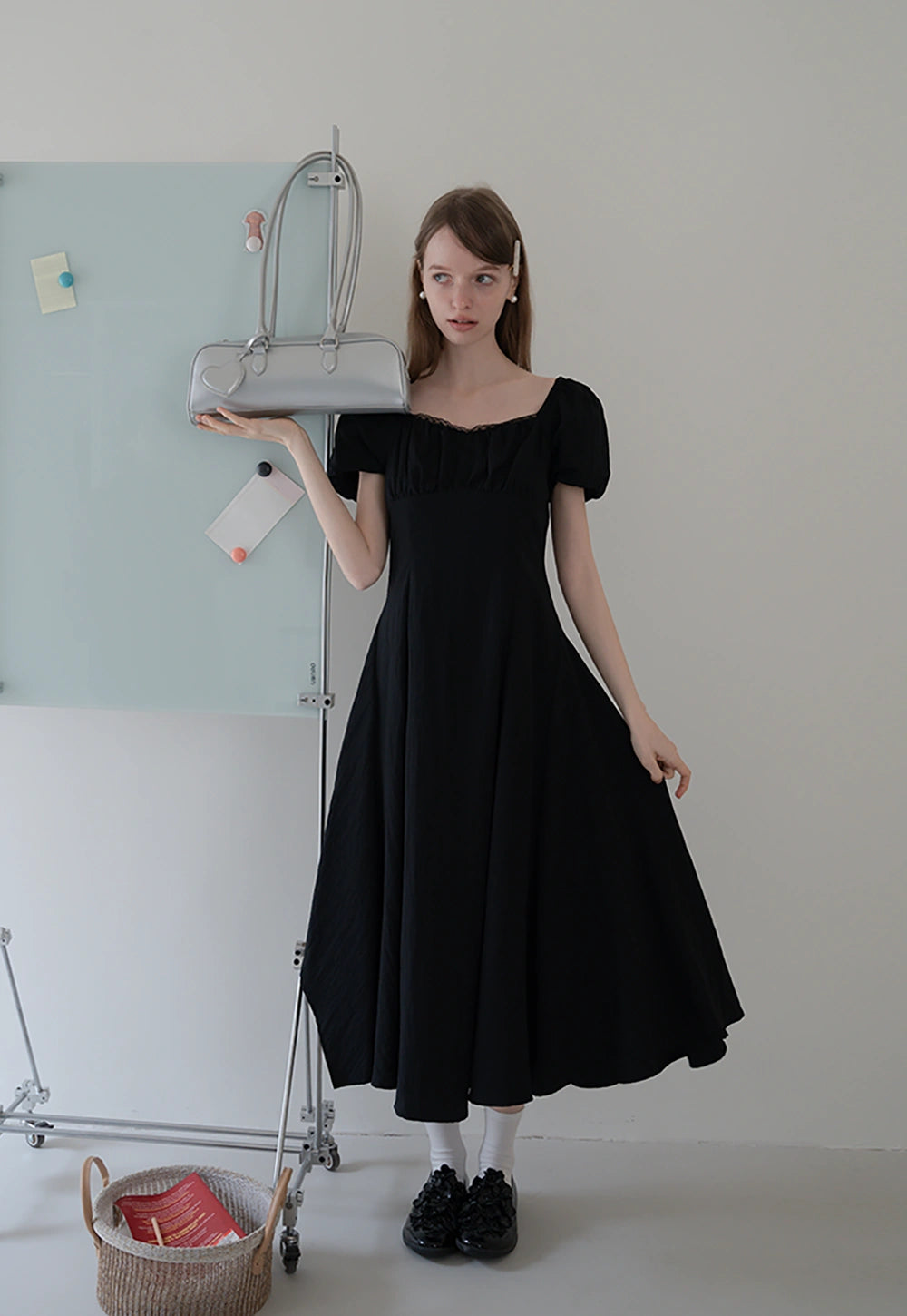 Romantic Puff Sleeve Maxi Dress