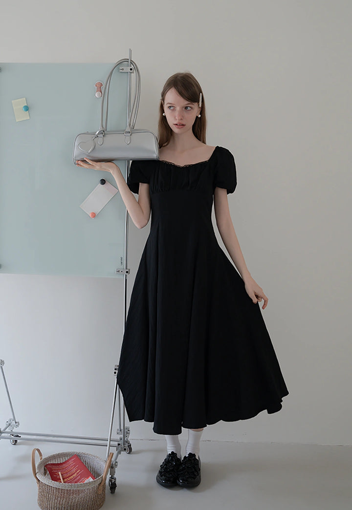 Romantic Puff Sleeve Maxi Dress