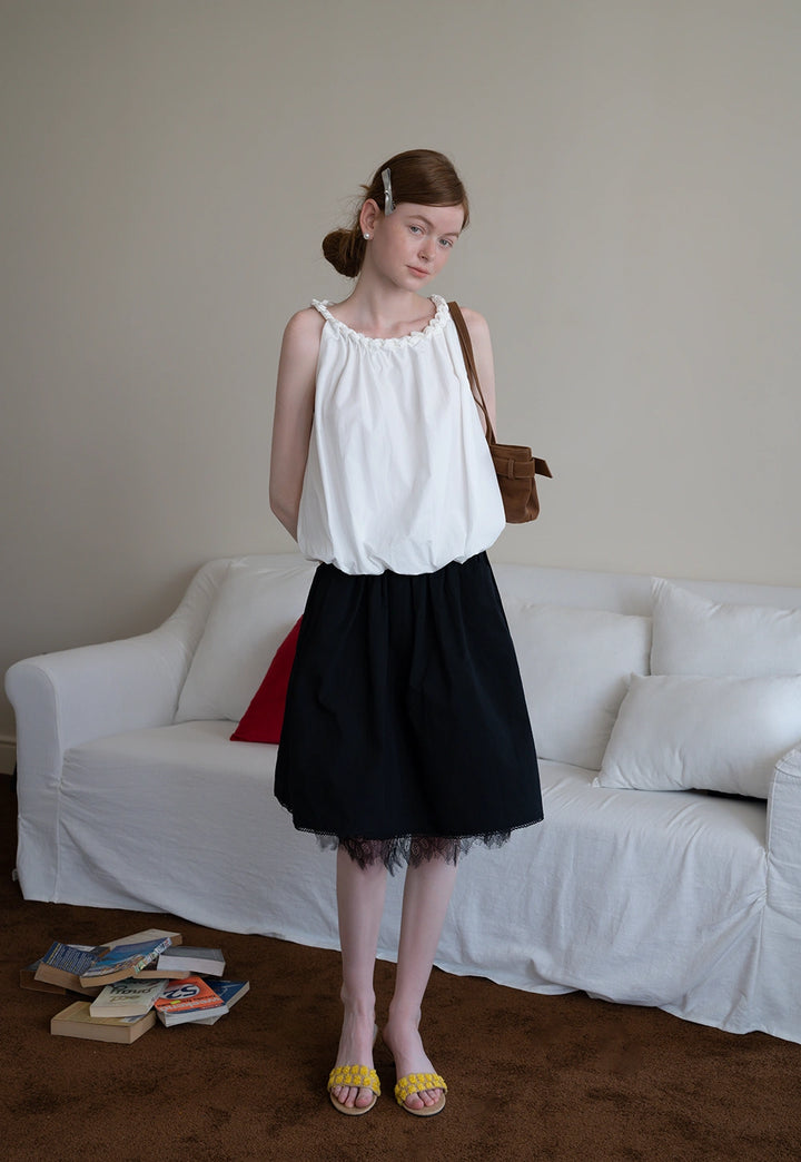 Braided Strap Bubble Top
