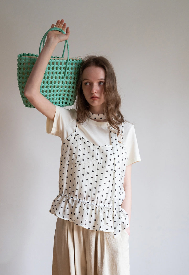 Women’s Polka Dot Layered T-Shirt