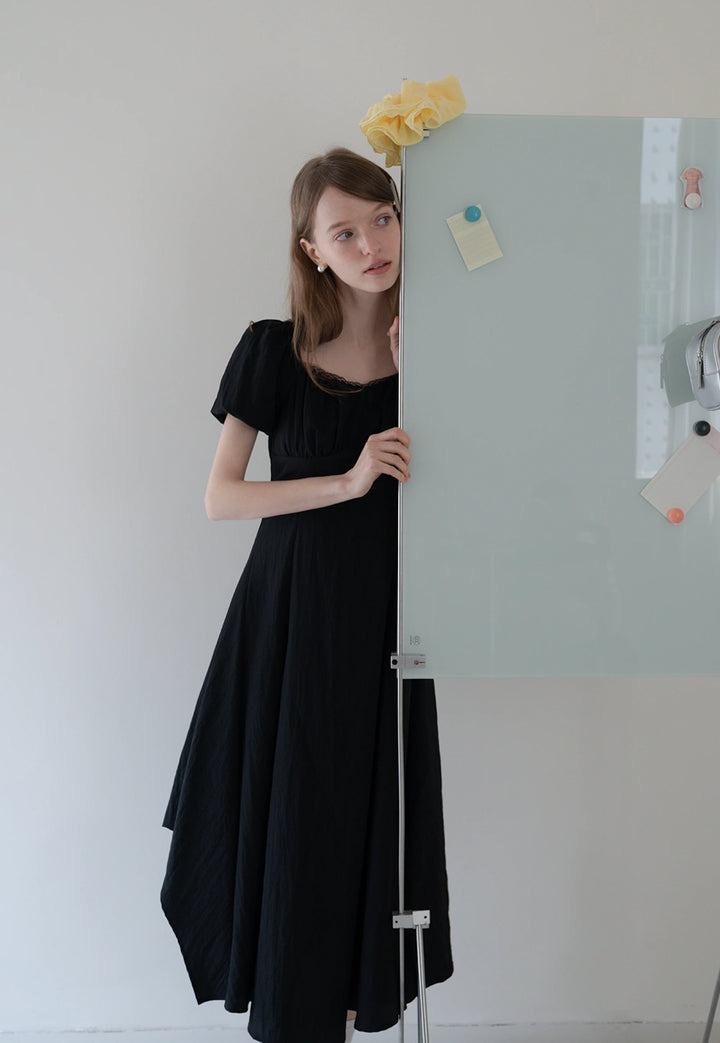 Romantic Puff Sleeve Maxi Dress