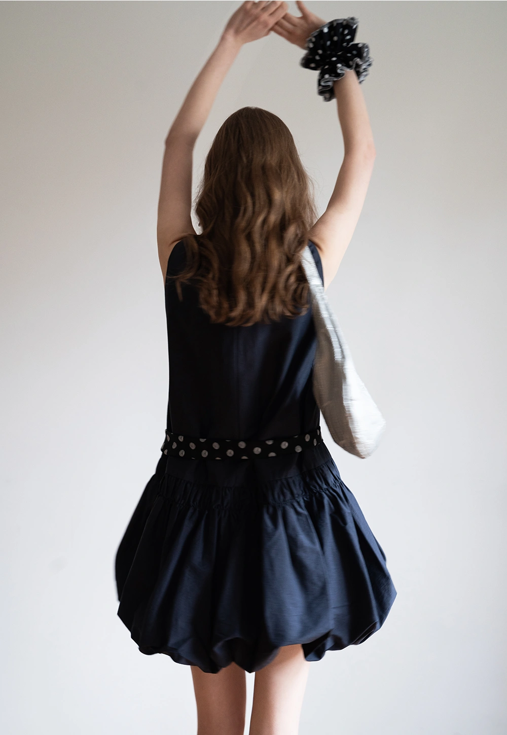 Women's Sleeveless Ruffle Hem Mini Dress