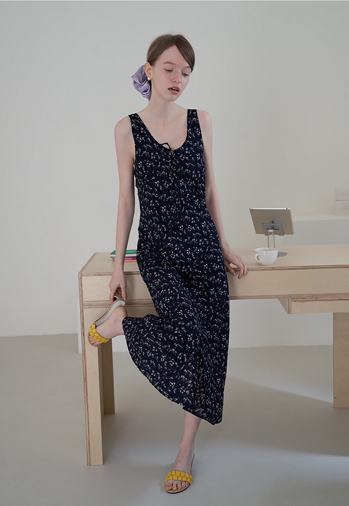 Floral Tie Strap Dress