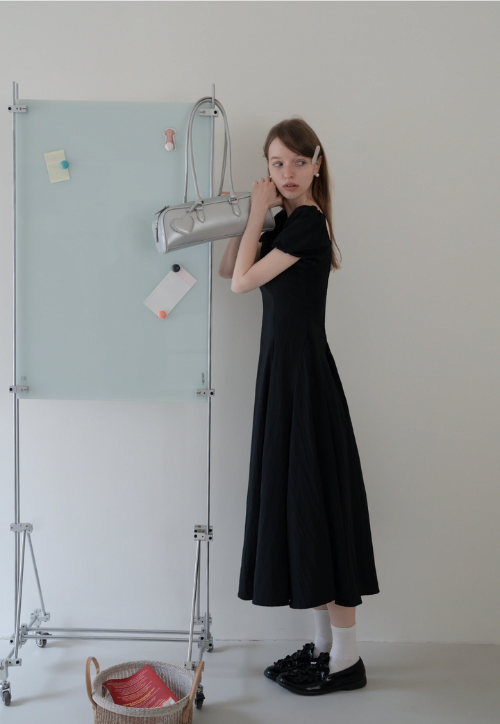 Romantic Puff Sleeve Maxi Dress