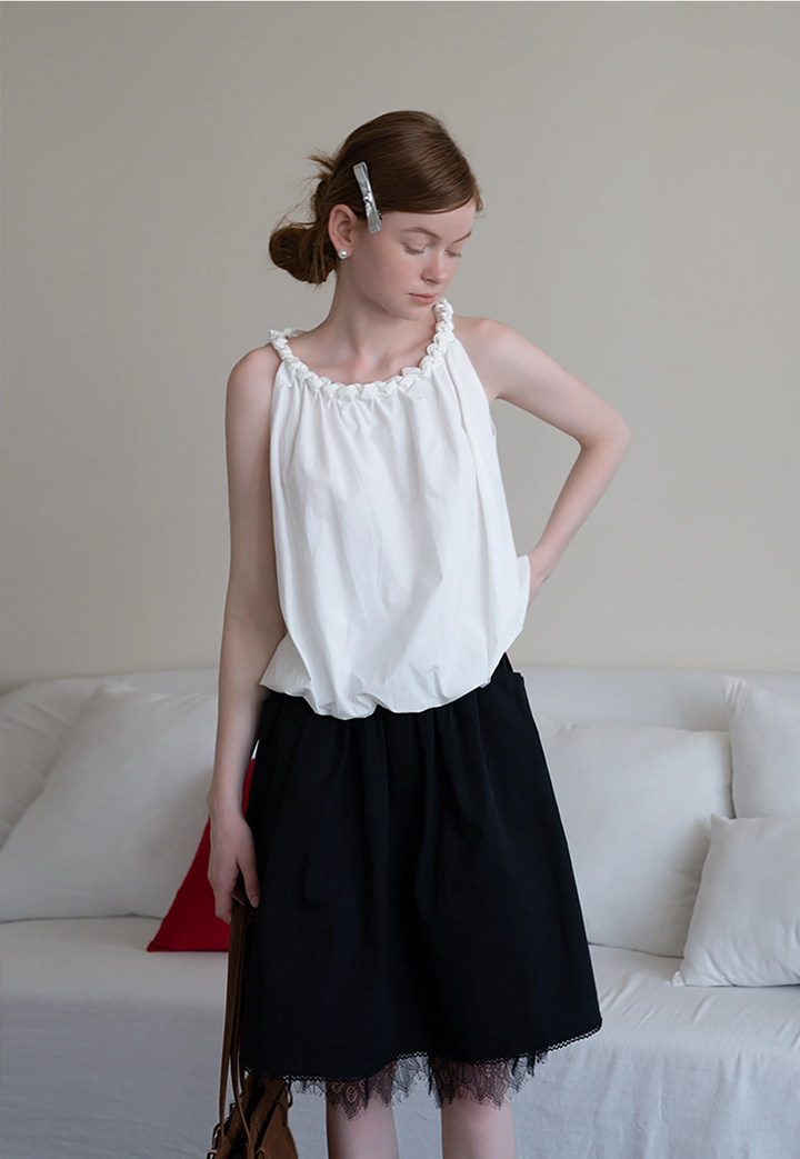 Braided Strap Bubble Top