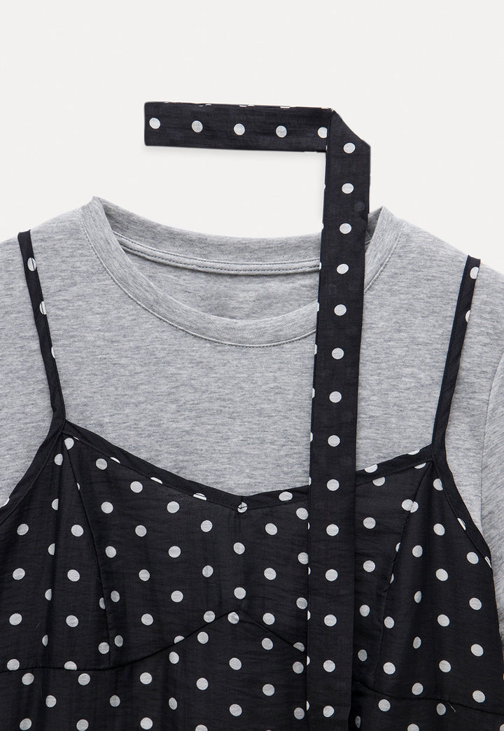 Women’s Polka Dot Layered T-Shirt