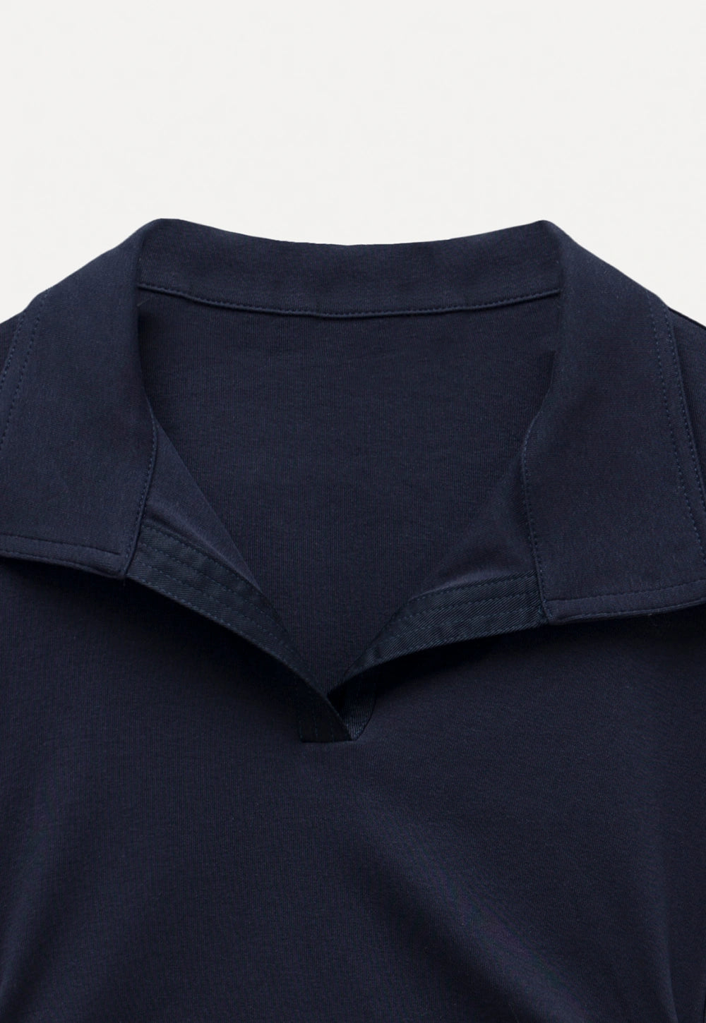 Collared Ruched Polo Top