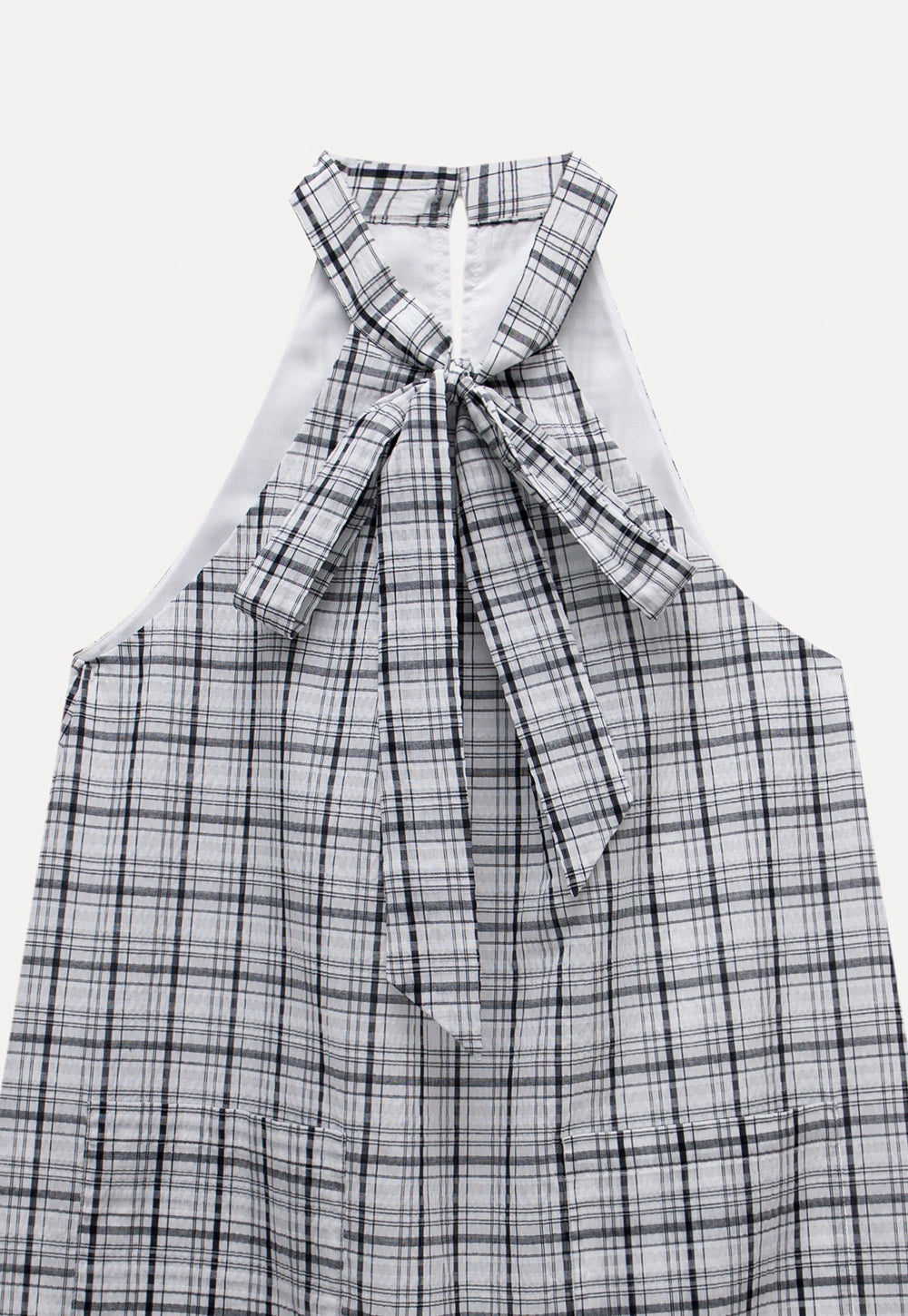 Women's Plaid Halter Neck Dress