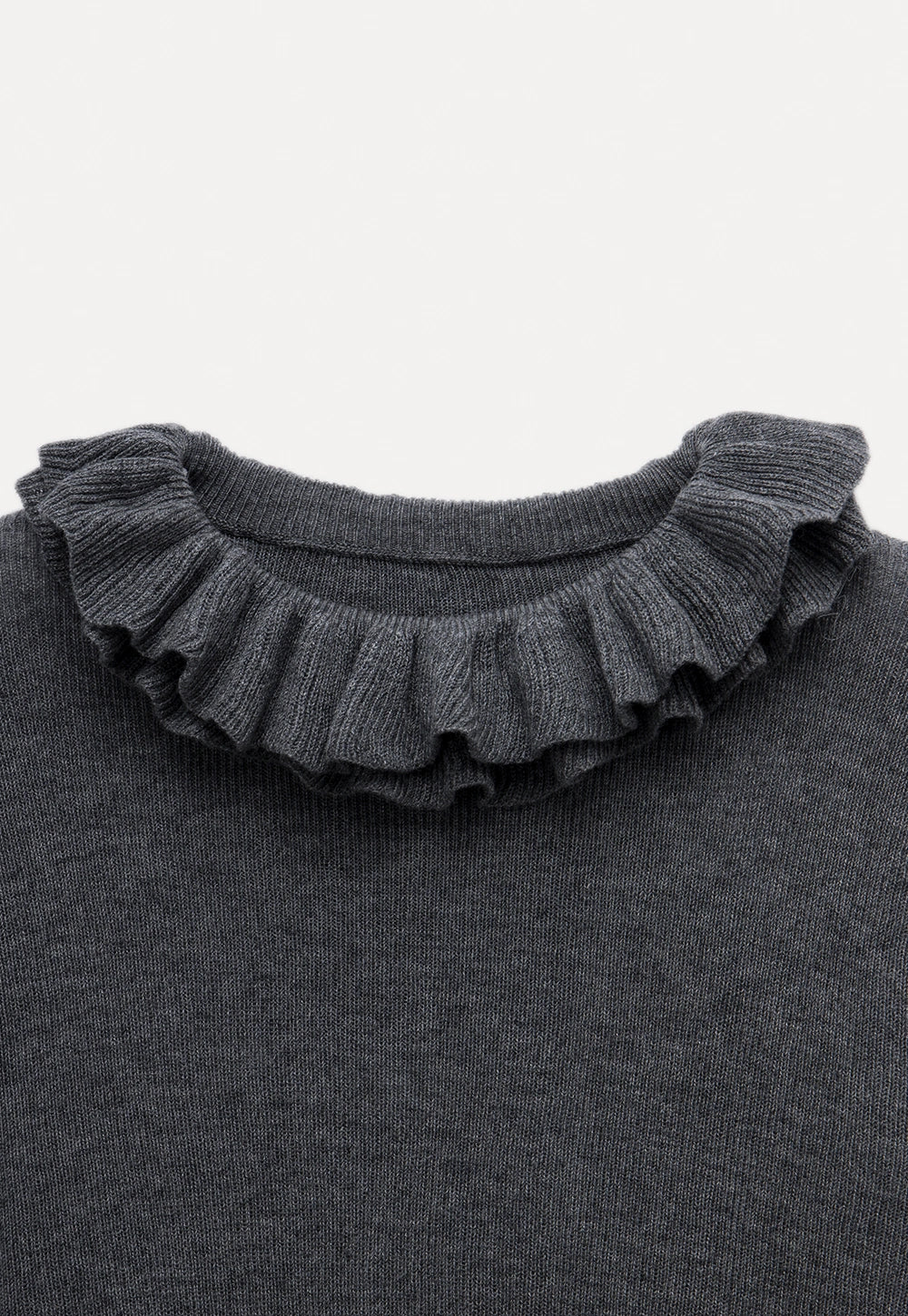 Women's Ruffle Collar Long Sleeve Knit Top