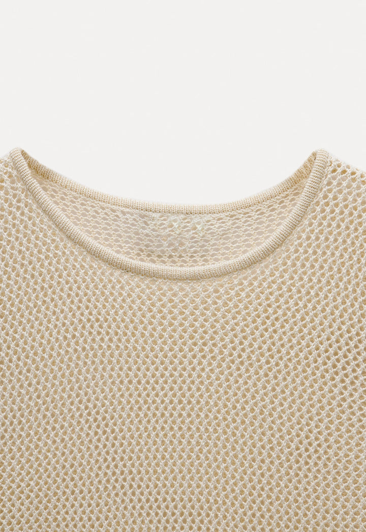 Mesh Knit Vest Set (2-Piece)